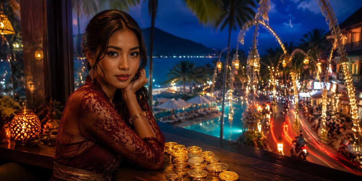 Suasana kasino bertema Vietnam dengan nuansa kopi dan taruhan yang elegan di meja permainan