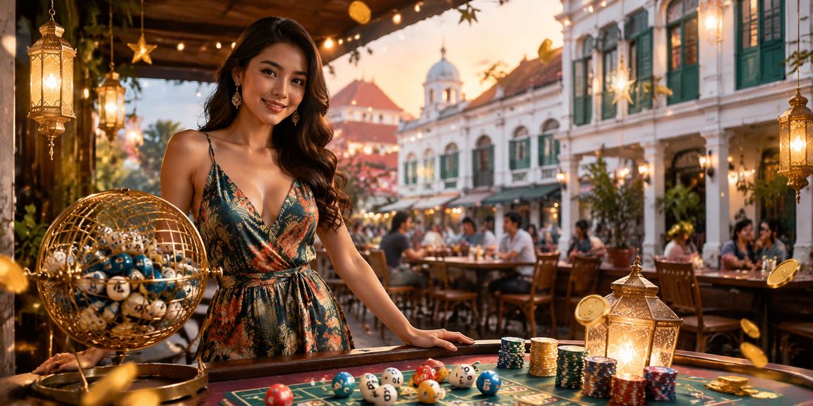 Tiket lotere dan minuman kopi di meja kafe Vietnam dalam suasana santai penuh harapan
